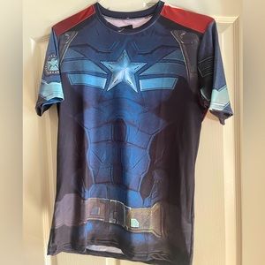 Captain America active costume t-shirt NWT